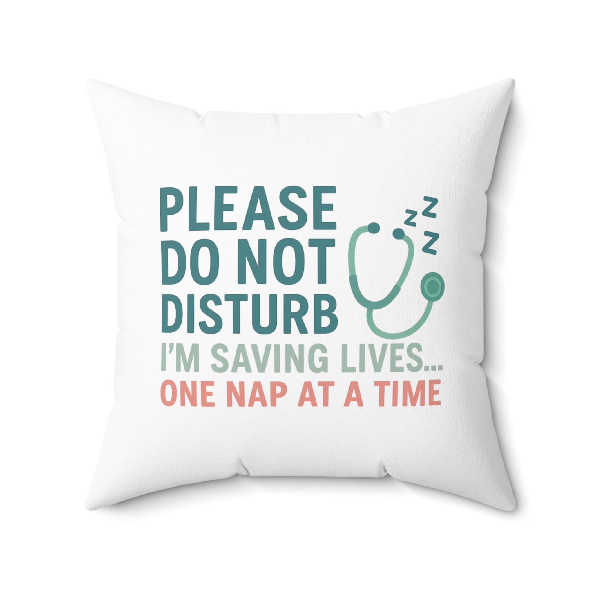 Nurse Nap Time Square Pillow