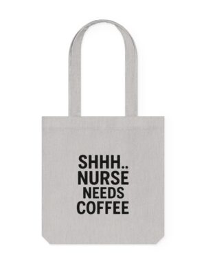 Eco-Friendly Woven Tote Bag with Shhh Design