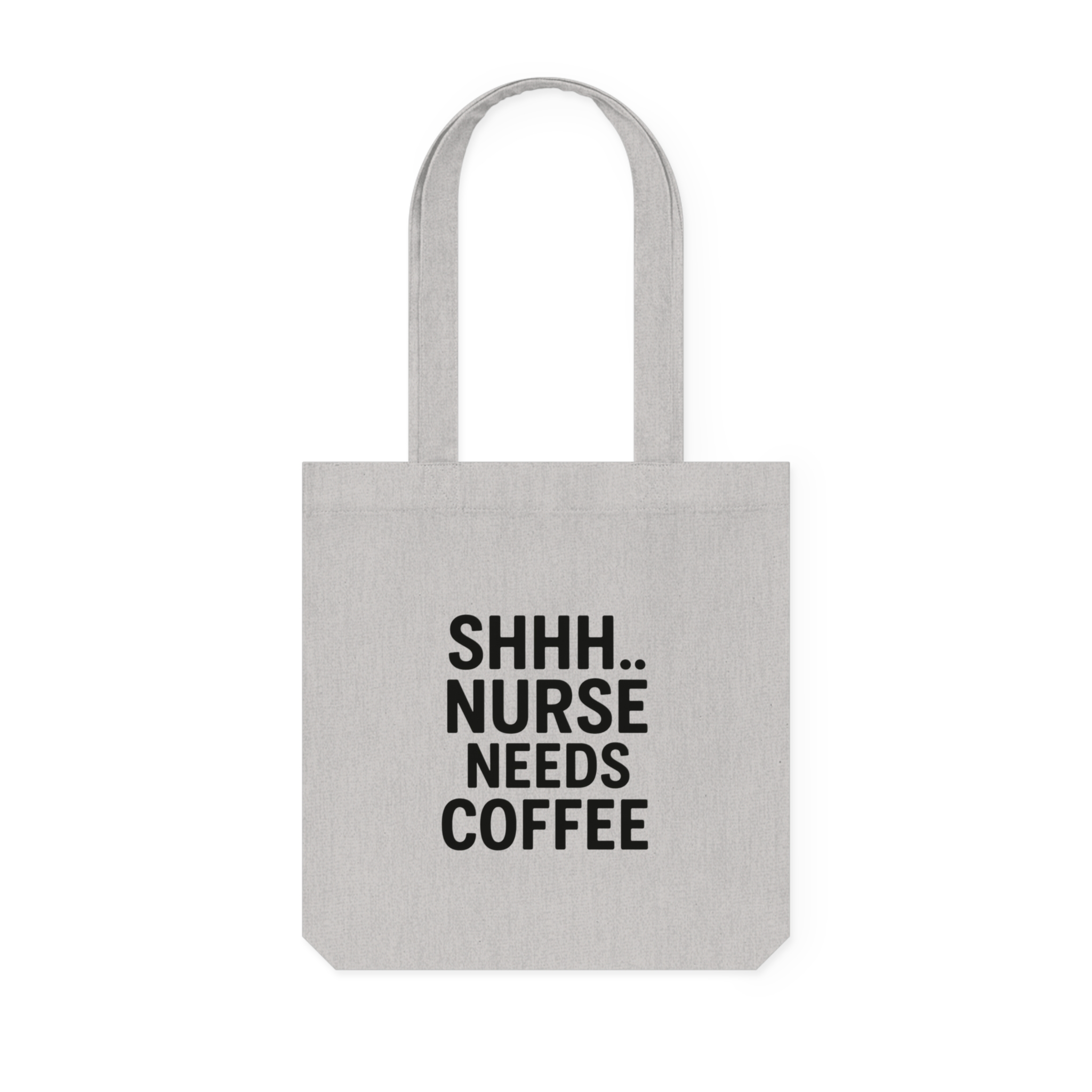 Eco-Friendly Woven Tote Bag with Shhh Design