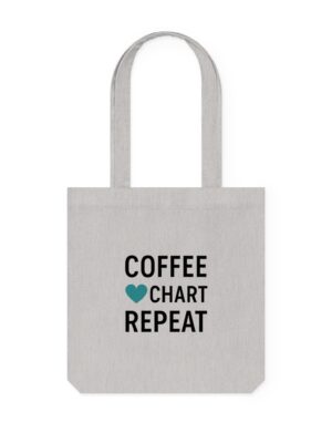 Eco-Friendly Woven Tote Bag with Coffee Design
